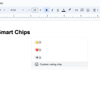 Using Google Doc Smart Chips
